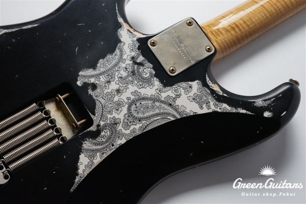 XSC-2 - Black over Black Paisley / Heavy Aged / Master Grade Flame Maple Gloss Finish