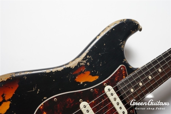 XSC-2 - Black over 3 Tone Burst / Heavy Aged / Alder