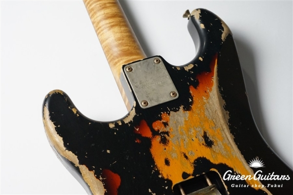 XSC-2 - Black over 3 Tone Burst / Heavy Aged / Alder