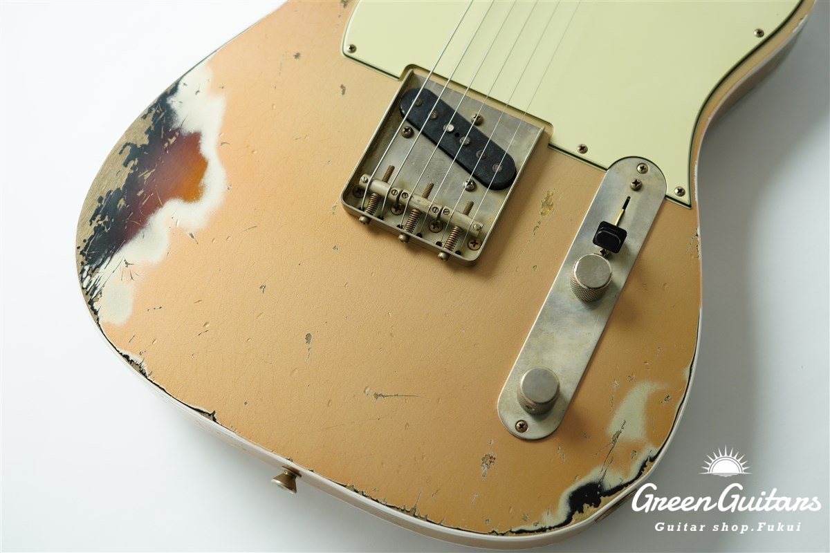 XTC-1 - Shoreline Gold over 3Tone Burst / Heavy Aged / Alder / Master Grade Flame Maple