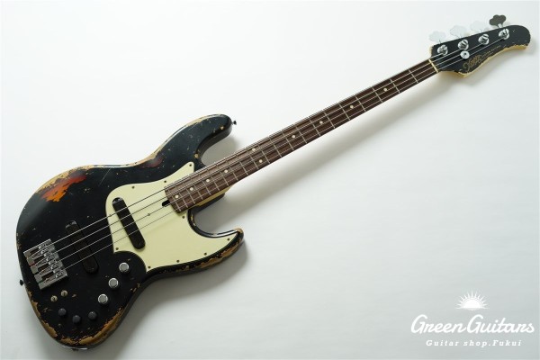 XJ-1T 4st - Black over 3 Tone Burst / Heavy Aged / Alder / R