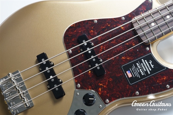 American Professional Classic Jazz Bass - Faded Firemist Gold