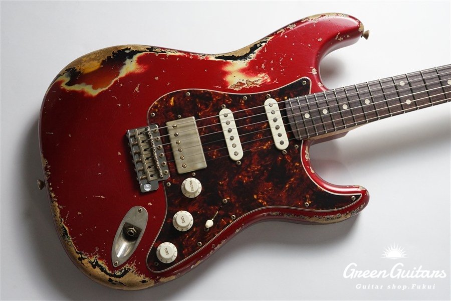 XSC-2 - Dark Candy Apple Red over 3 Tone Sunburst / Heavy Aged / Alder