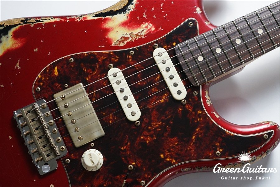 XSC-2 - Dark Candy Apple Red over 3 Tone Sunburst / Heavy Aged / Alder