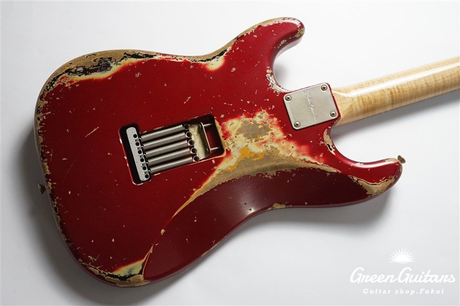 XSC-2 - Dark Candy Apple Red over 3 Tone Sunburst / Heavy Aged / Alder