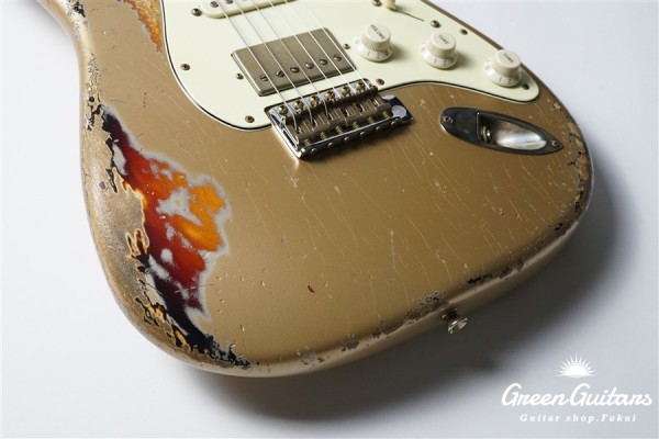 XSC-2 - Faded Shoreline Gold over 3 Tone Burst / Heavy Aged / Alder