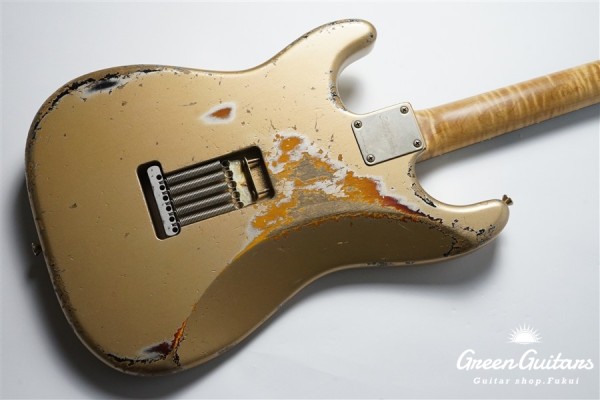 XSC-2 - Faded Shoreline Gold over 3 Tone Burst / Heavy Aged / Alder