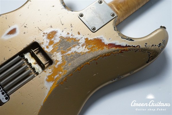 XSC-2 - Faded Shoreline Gold over 3 Tone Burst / Heavy Aged / Alder