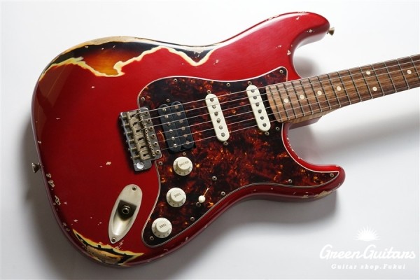 XSC-2 - Dark Candy Apple Red over 3 Tone Sunburst / Heavy Aged / Alder
