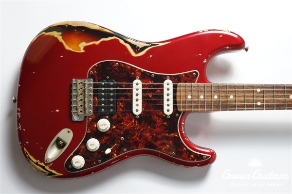 XSC-2 - Dark Candy Apple Red over 3 Tone Sunburst / Heavy Aged / Alder