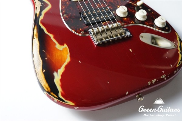 XSC-2 - Dark Candy Apple Red over 3 Tone Sunburst / Heavy Aged / Alder