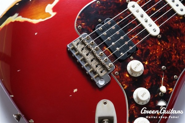 XSC-2 - Dark Candy Apple Red over 3 Tone Sunburst / Heavy Aged / Alder