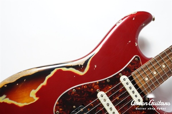 XSC-2 - Dark Candy Apple Red over 3 Tone Sunburst / Heavy Aged / Alder