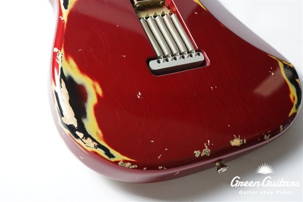 XSC-2 - Dark Candy Apple Red over 3 Tone Sunburst / Heavy Aged / Alder