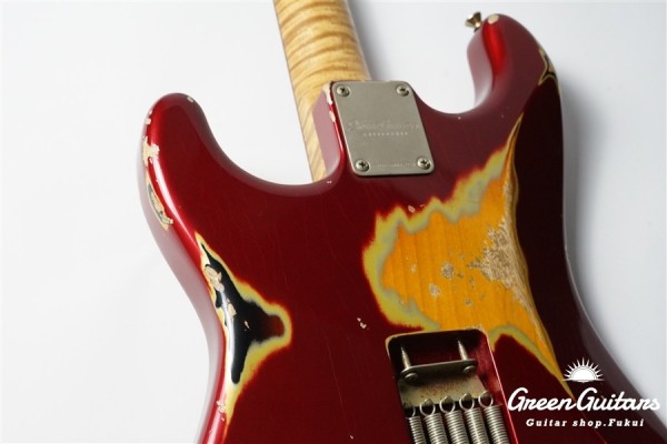 XSC-2 - Dark Candy Apple Red over 3 Tone Sunburst / Heavy Aged / Alder