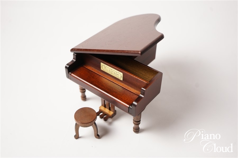 木製ミニアンティークオルゴール グランドピアノ | Piano Cloud Online 