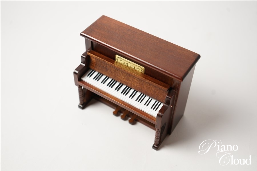 LYW776★ミニチュアピアノのオルゴール アンティーク ヴィンテージ インテリア 置物 木製 レトロ 楽器 エレガント