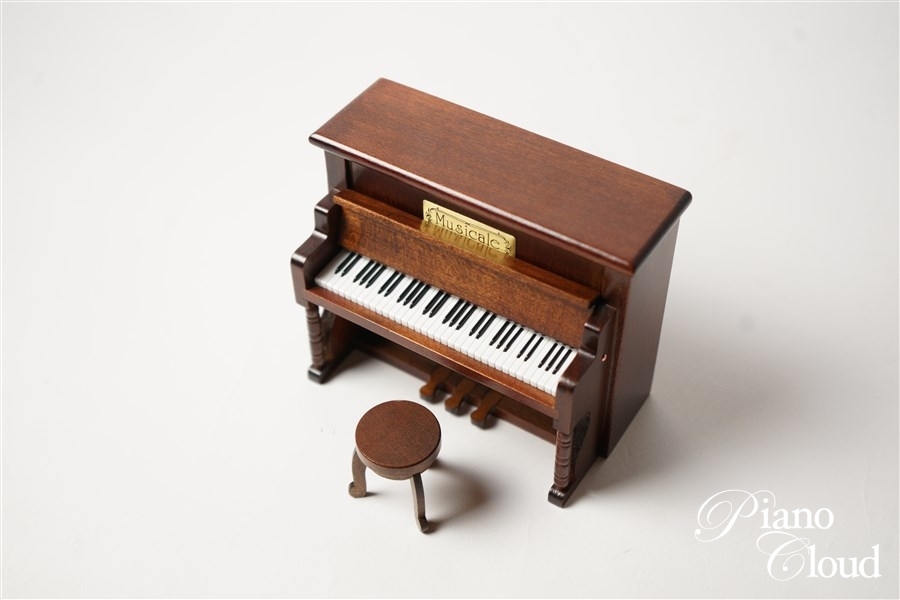 木製ミニアンティークオルゴール アップライトピアノ | Piano Cloud 