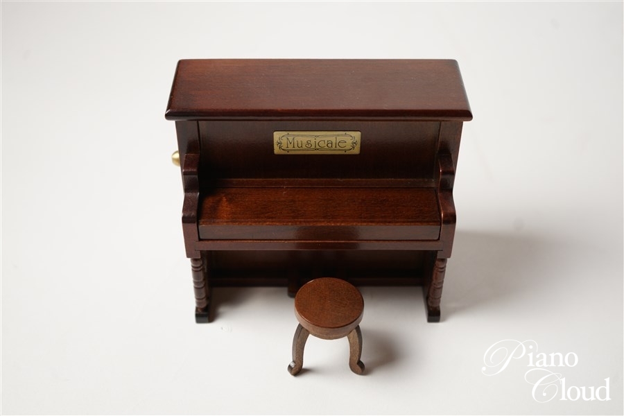 木製ミニアンティークオルゴール アップライトピアノ | Piano Cloud 