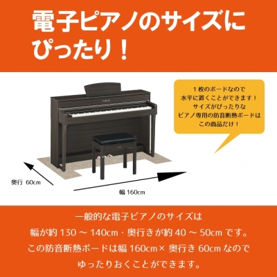 床暖房可能！電子ピアノ用防振断熱ボード