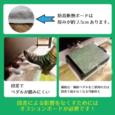 床暖房可能！電子ピアノ用防振断熱 オプションボード