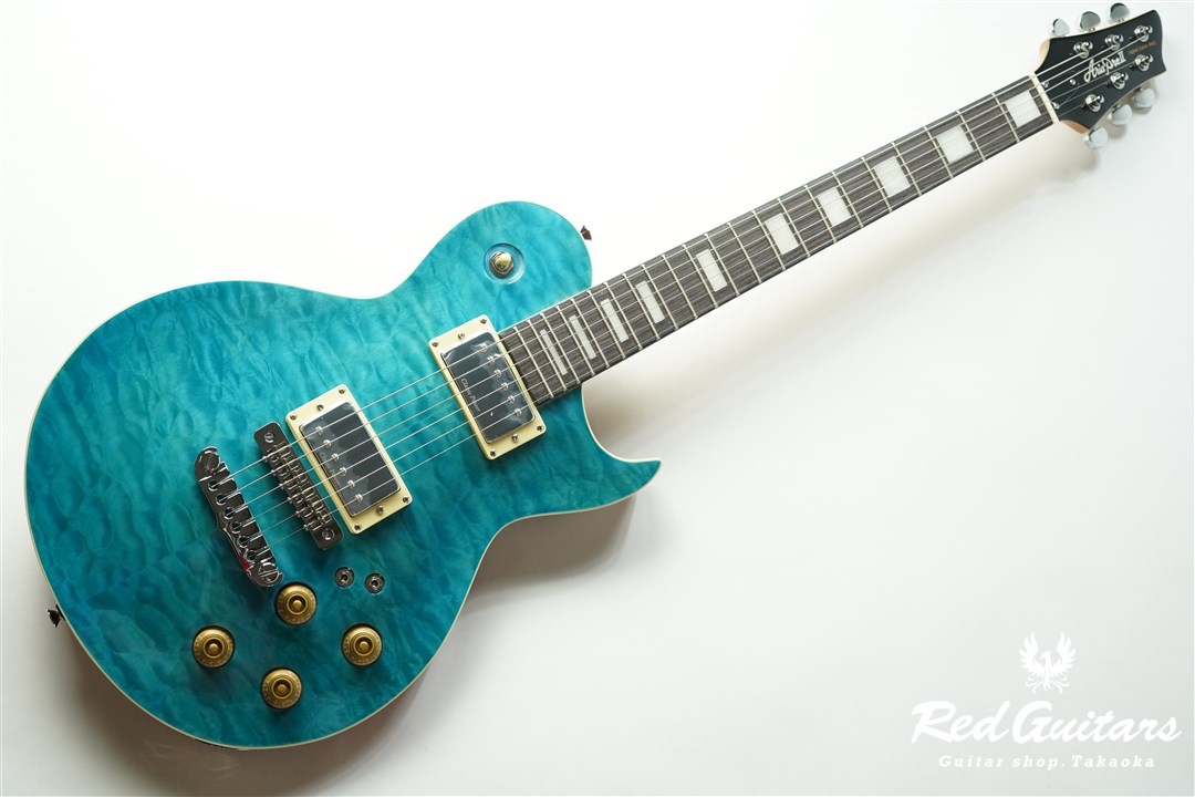 Aria Pro II PE-480 - See-through Emerald Blue | Red Guitars Online 