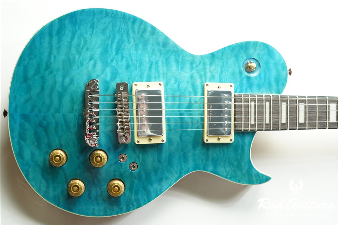 Aria Pro II PE-480 - See-through Emerald Blue | Red Guitars Online 
