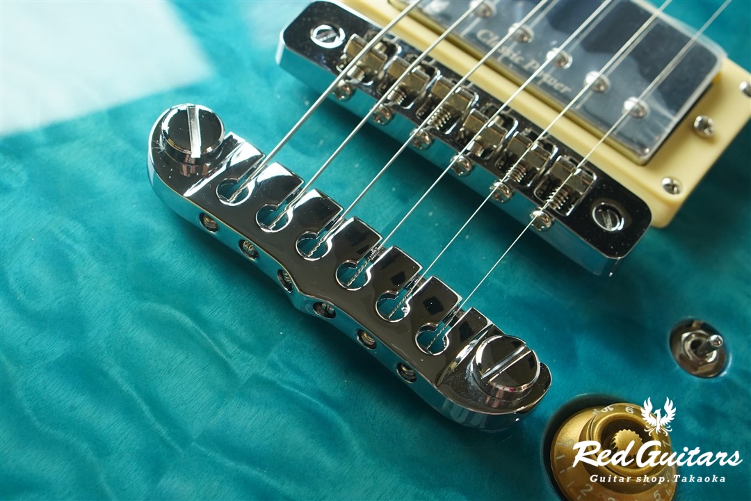 Aria Pro II PE-480 - See-through Emerald Blue | Red Guitars Online 