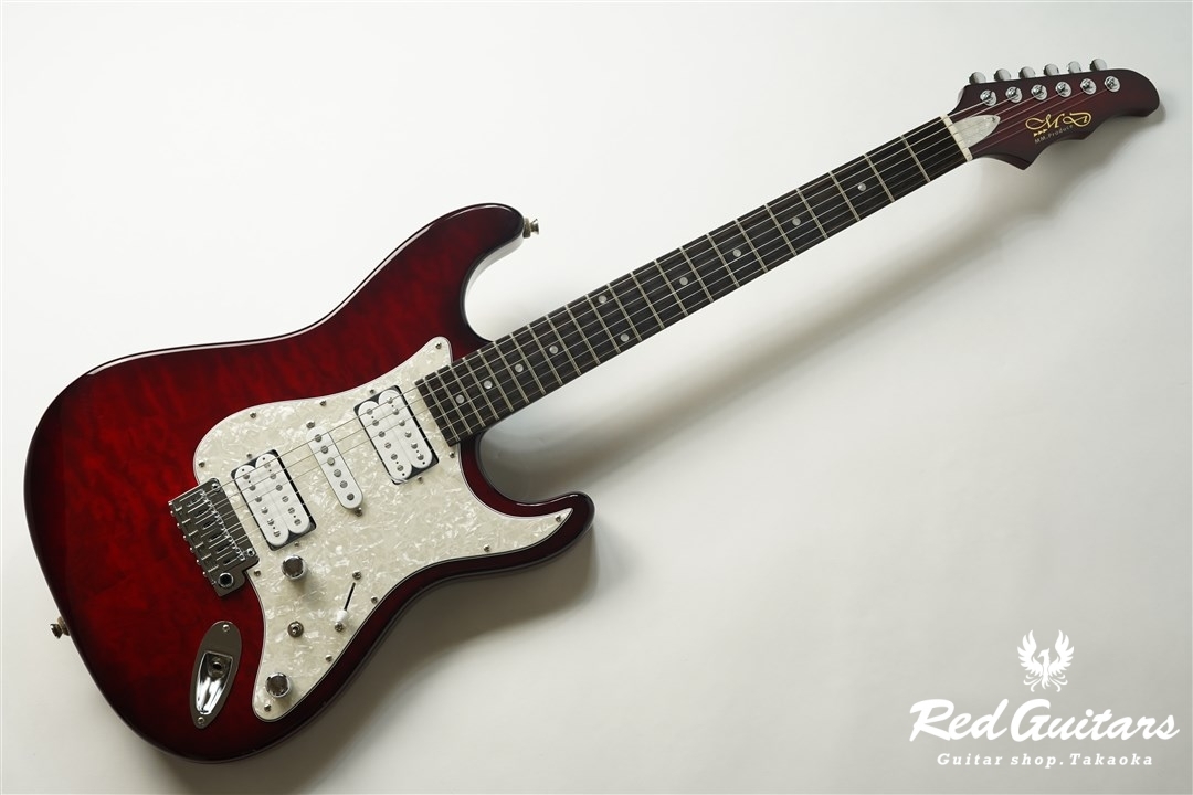 MD Guitars G7-Q - See-through Red | Red Guitars Online Store 