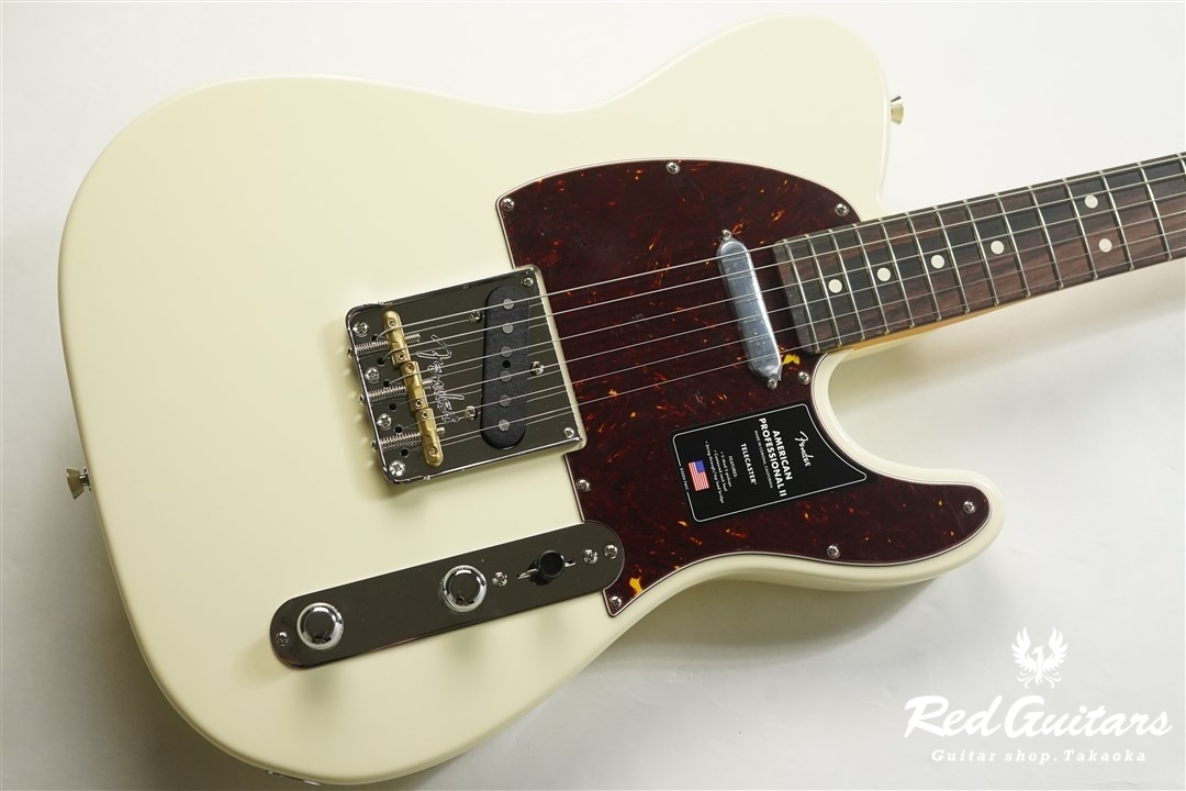 Fender American Professional II Telecaster - Olympic White | Red 