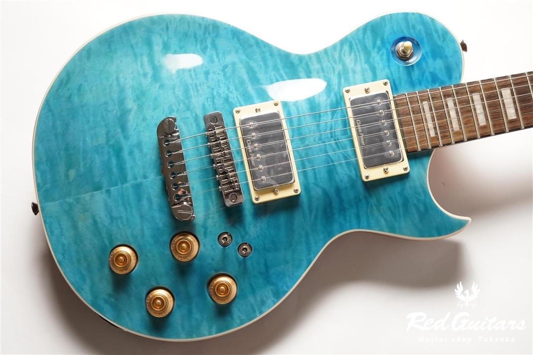 Aria Pro II PE-480 - See-through Emerald Blue | Red Guitars Online 
