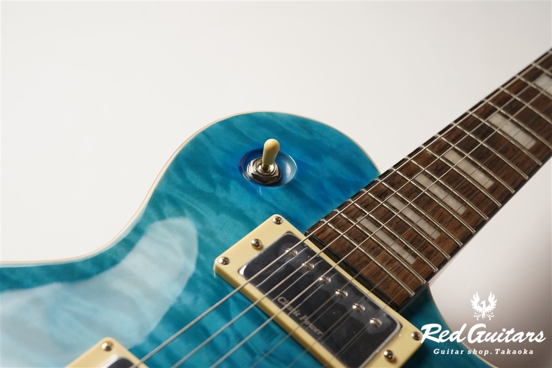 Aria Pro II PE-480 - See-through Emerald Blue | Red Guitars Online 