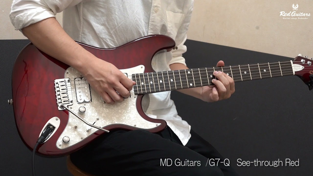 MD Guitars G7-Q - See-through Red | Red Guitars Online Store