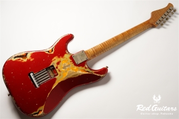 XSC-2 Candy Apple Red over 2TB Heavy Aged / Ash / RM-RM #3307