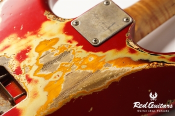 XSC-2 Candy Apple Red over 2TB Heavy Aged / Ash / RM-RM #3307