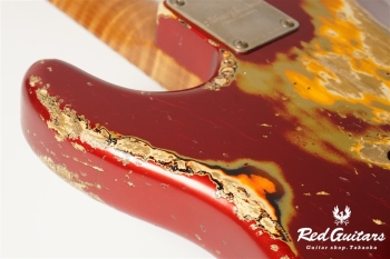 XSC-2 Candy Apple Red over 2TB Heavy Aged / Ash / RM-RM #3307