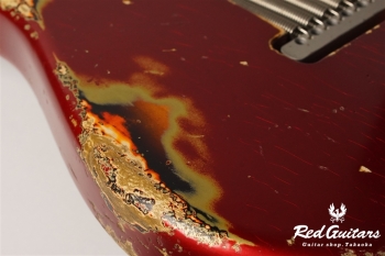 XSC-2 Candy Apple Red over 2TB Heavy Aged / Ash / RM-RM #3307