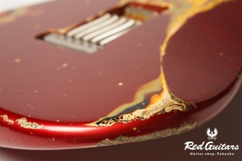 XSC-2 Candy Apple Red over 2TB Heavy Aged / Ash / RM-RM #3307