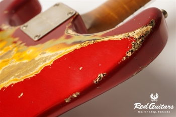 XSC-2 Candy Apple Red over 2TB Heavy Aged / Ash / RM-RM #3307