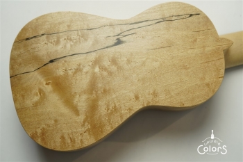 ukulele concert 14f std. – Cuban Mahogany TOP/Spalted Maple SIDE & BACK