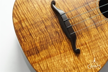 ukulele tenor 14f std. w Curly Hawaiian Koa Top / Ebony SIDE & BACK