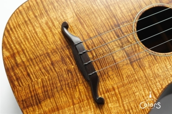 ukulele tenor 14f std. w Curly Hawaiian Koa Top / Ebony SIDE & BACK