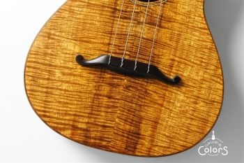 ukulele tenor 14f std. w Curly Hawaiian Koa Top / Ebony SIDE & BACK