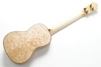 ukulele tenor 14f std. w Curly Hawaiian Mango Top / Birds Eye Maple Side & Back