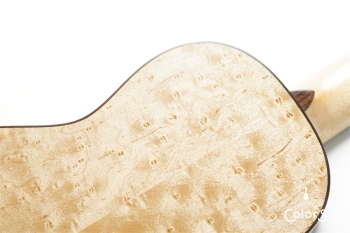 ukulele tenor 14f std. w Curly Hawaiian Mango Top / Birds Eye Maple Side & Back