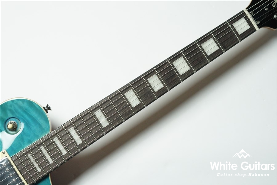 Aria Pro II PE-480 - See-through Emerald Blue | White Guitars 