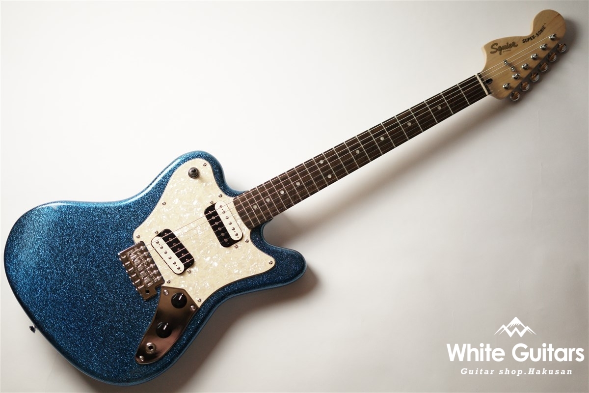 Squier by Fender Paranormal Super-Sonic - Blue Sparkle | White 