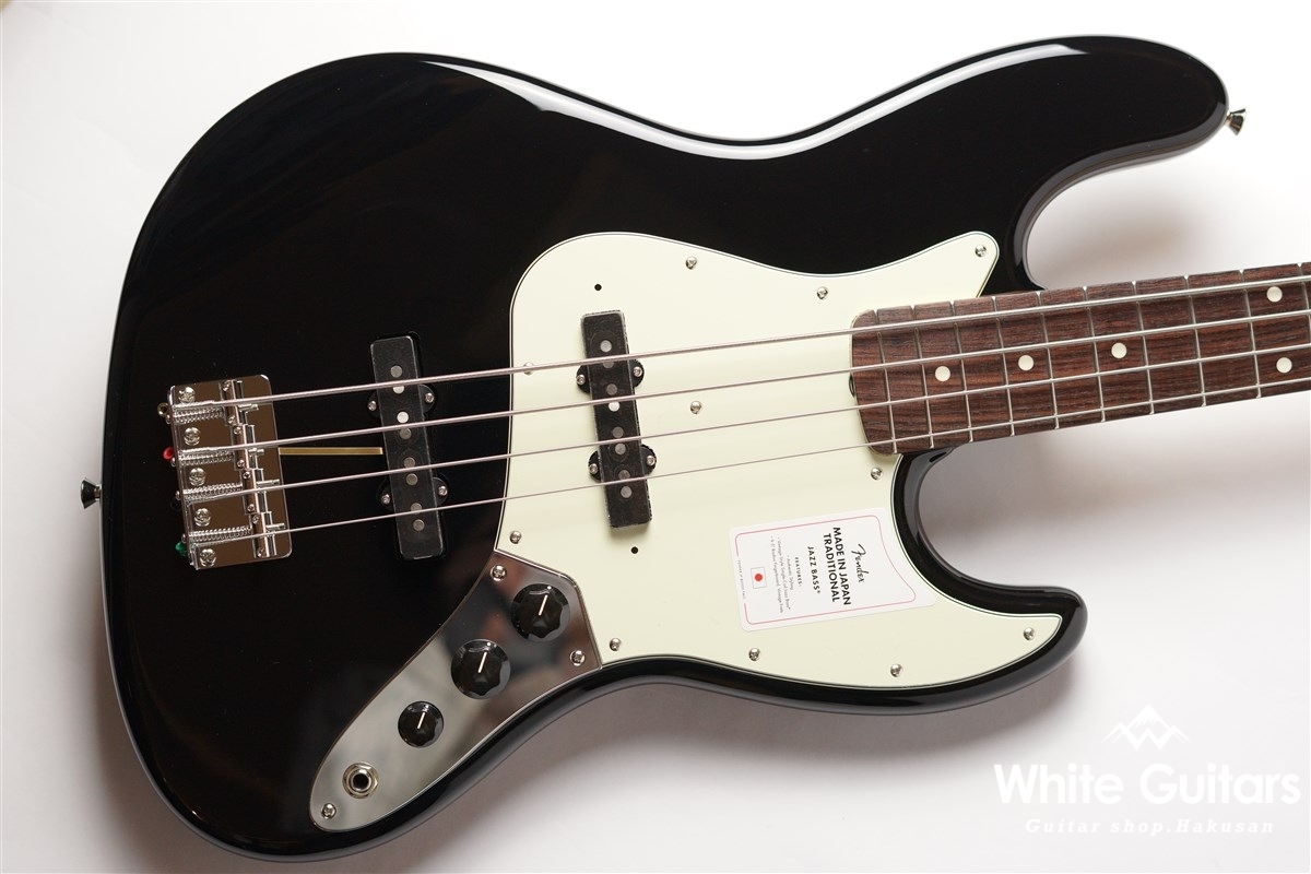 Fender Made in Japan Traditional 60s Jazz Bass - Black | White