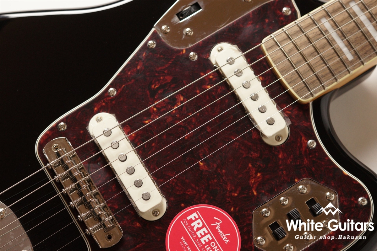 Squier by Fender Classic Vibe '70s Jaguar - Black | White Squier by Fender Classic Vibe '70s Jaguar - Black | White