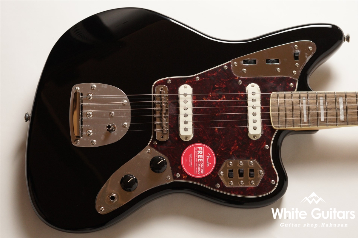 Squier by Fender Classic Vibe '70s Jaguar - Black | White